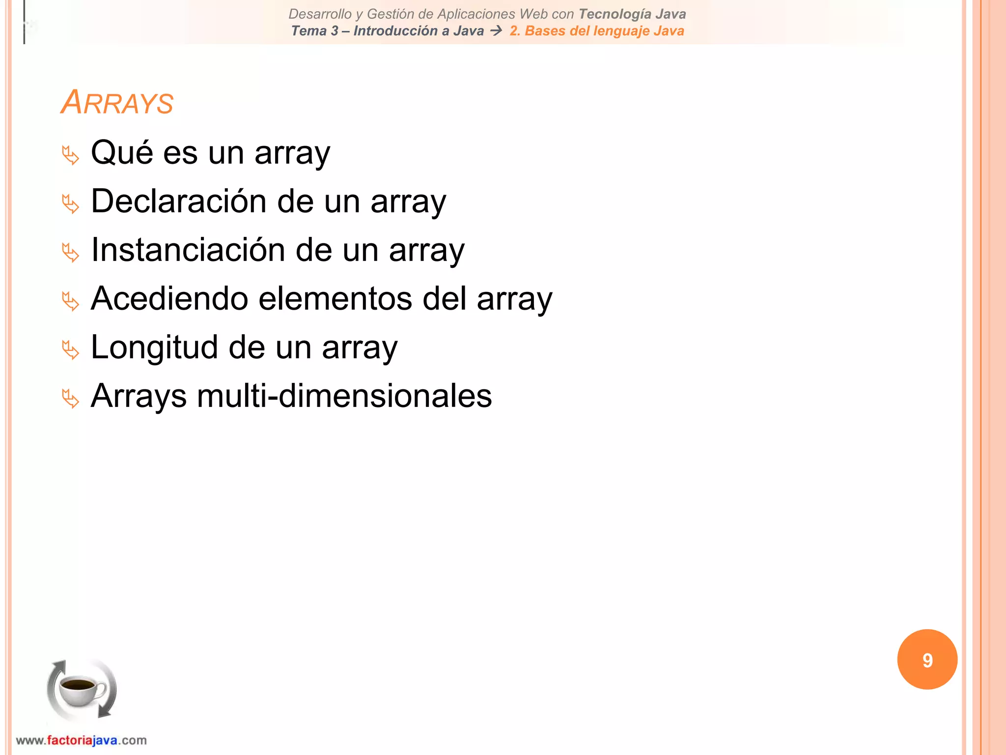 9ArraysQué es un array