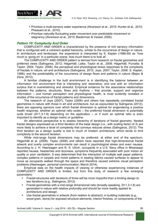 BIOPHILIC DESIGN PATTERNS Emerging Nature-Based Parameters for Health ...