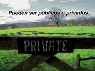 Pueden ser públicos o privados




                   
 