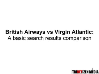 British Airways vs Virgin Atlantic: A basic search results comparison 