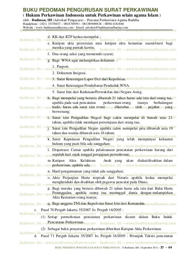 Contoh Surat Cerai Agama Buddha Contoh Surat Terbaru 2020