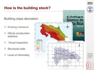 Building class derivation:
ü  Existing Literature
ü  Oficial construction
statistics
ü  Visual inspection
ü  Structural code
ü  Level of informality
How is the building stock?
 