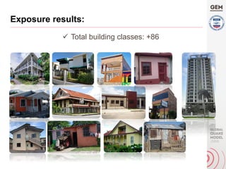 Exposure results:
ü  Total building classes: +86
 