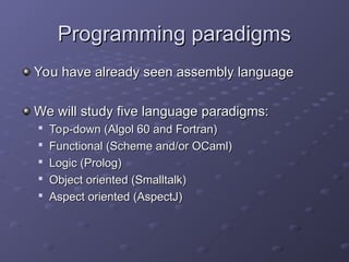 02-chapter-1.ppt programming languages 10 | PPT