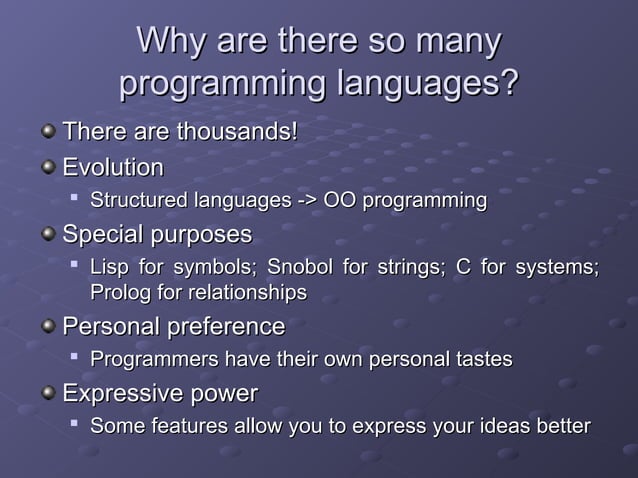 02-chapter-1.ppt programming languages 10 | PPT