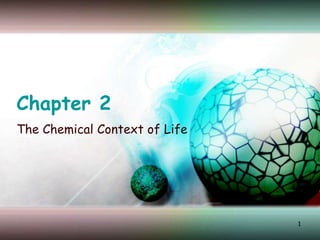 1 Chapter 2 The Chemical Context of Life 