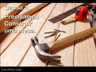 Livro: O Tiro e o Alvo Causo 1 Precisamos  C onstruir u ma mesa. 