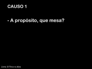 CAUSO 1 - A propósito, que mesa?  Livro: O Tiro e o Alvo 