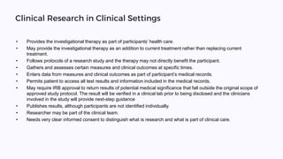 Clinical Setting Basic Research Setting 02-ClincialCareVSClincialResearch-WMB-May062026.pdf