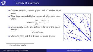 Density of a Network
02-ComplexNetworksMetrics
Análisis de Datos, Redes Complejas y Seguridad 2025 14
 