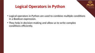 Understanding Boolean Expressions and Logical Operators in Python ...