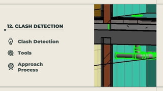 12. CLASH DETECTION
Clash Detection
Tools
Approach
Process
 