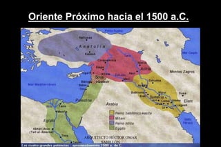 Oriente Próximo hacia el 1500 a.C.
ARQUITECTO HÉCTOR OMAR
SABILLÓN
 