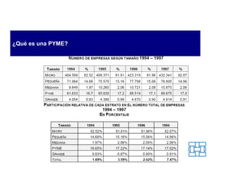 ¿Qué es una PYME?
 