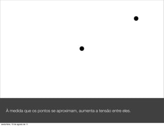 c




     À medida que os pontos se aproximam, aumenta a tensão entre eles.


sexta-feira, 19 de agosto de 11
 