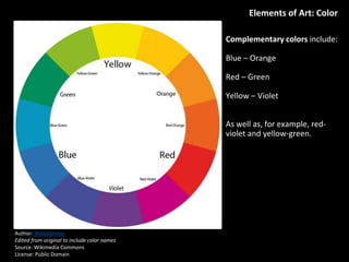 Elements of Art & Principles of Design | PPTX