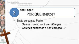 SIMULAÇÃO:
2           POR QUE EMERGE?
3   Então perguntou Pedro:
        "Ananias, como você permitiu que
         Satanás enchesse o seu coração...?”
 