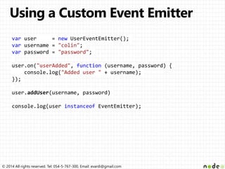 Node.js Event Emitter | PPTX