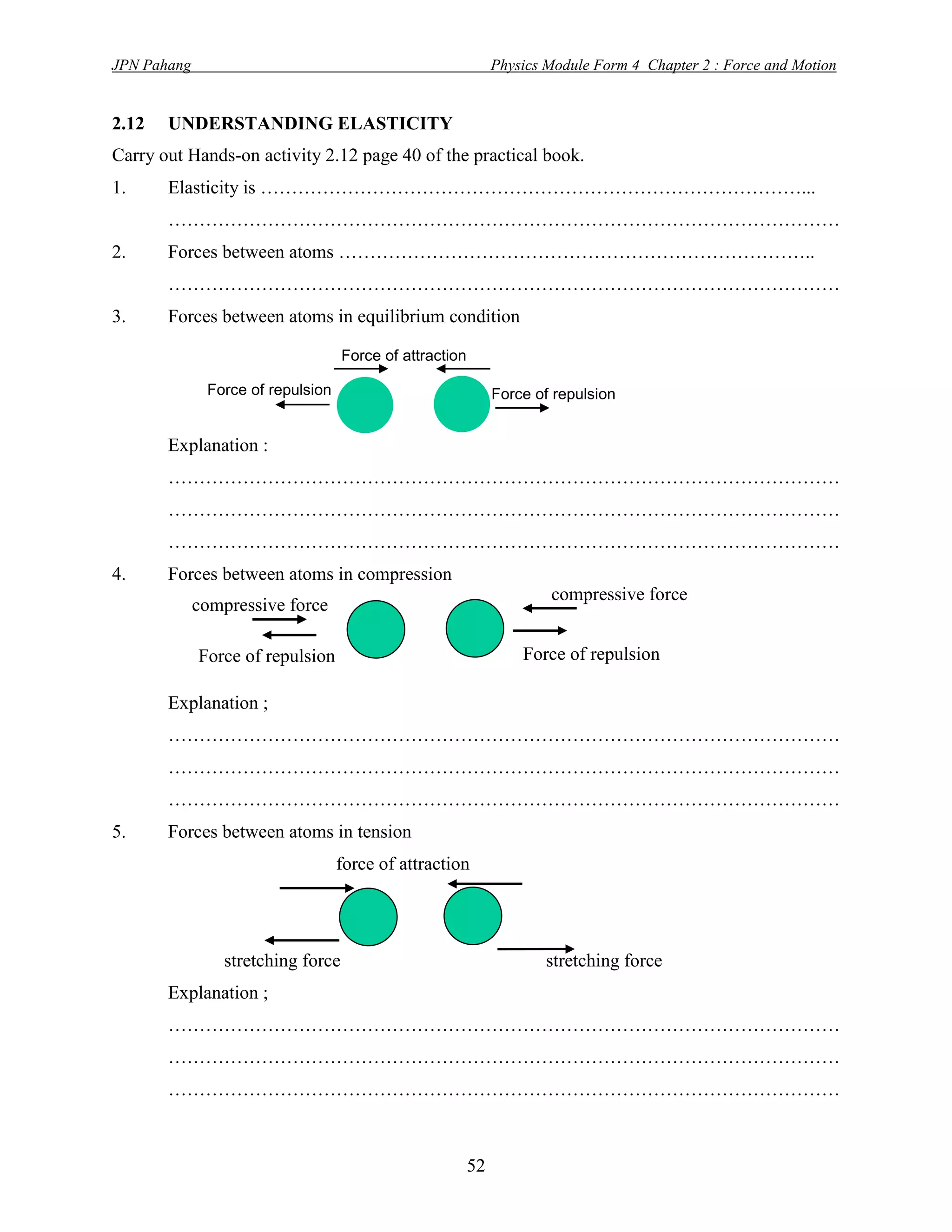 SPM PHYSICS FORM 4 forces and motion | PDF