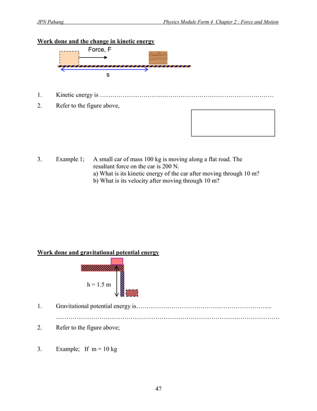SPM PHYSICS FORM 4 forces and motion | PDF | Physics | Science