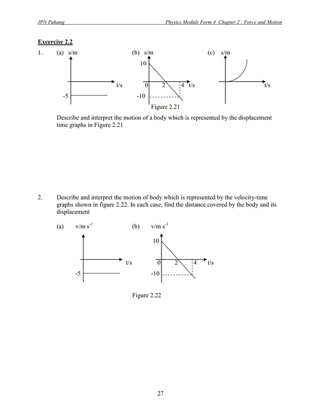 SPM PHYSICS FORM 4 forces and motion | PDF | Physics | Science