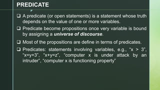 Formal Logic - Lesson 8 - Predicates and Quantifiers | PDF