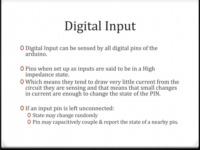 02 General Purpose Input - Output on the Arduino | PPT