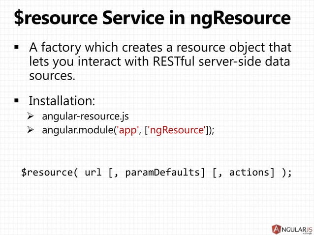 AngularJS - $http & $resource Services