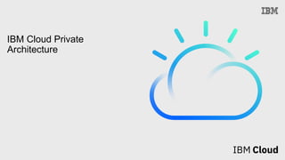 IBM Cloud Private
Architecture
 