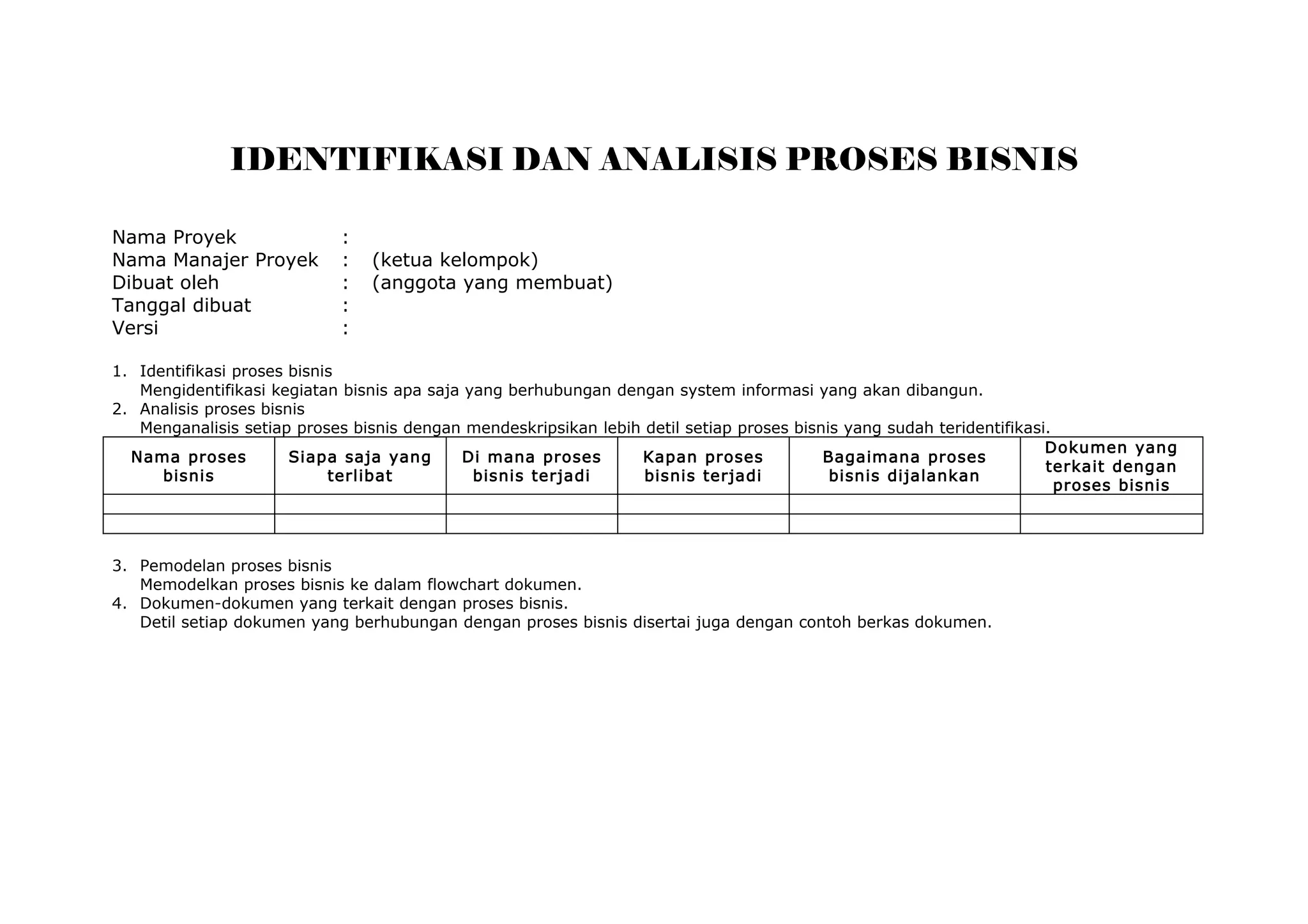 02. identifikasi dan analisis proses bisnis | DOC