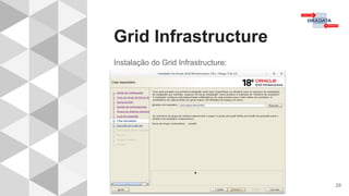 Grid Infrastructure
29
Instalação do Grid Infrastructure:
 