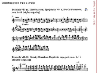 P R O F. M A R C O S F I L H O
Staccattos: duplo, triplo e simples
 