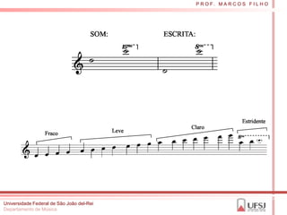 P R O F. M A R C O S F I L H O




Universidade Federal de São João del-Rei
Departamento de Música
 