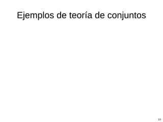 Ejemplos de teoría de conjuntos 