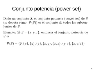 Conjunto potencia (power set) 