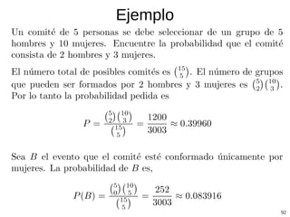 Es el número de arreglos en un orden en particular de los elementos que forman un conjunto. De cuantas formas diferentes se pueden ubicar a, b y c? a b c a c b b a c b c a c a b c b a Permutación P(n,r) Para la primera posición se escoje cualquiera de las letras Para la segunda posición se puede escoger dos letras para la primera posición Para la última posición se escoje la letra restante En este caso tenemos 3x2x1 = 6 posibilidades 