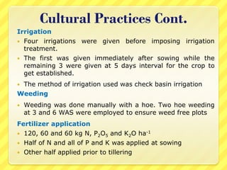 Yield and Yield Components of Wheat as Influenced by Water Stress and ...