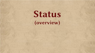 Status
(overview)
 