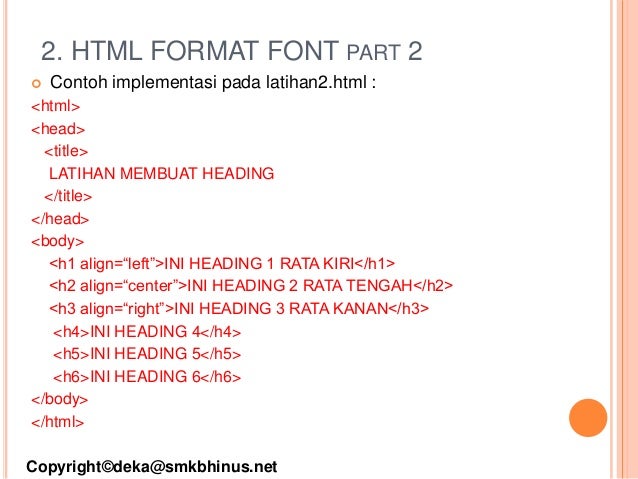 Download 02 Materi Html Pengolahan Format Font SVG Cut Files
