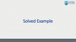 Solved Example
 