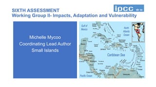 SIXTH ASSESSMENT
Working Group II- Impacts, Adaptation and Vulnerability
Michelle Mycoo
Coordinating Lead Author
Small Islands
 