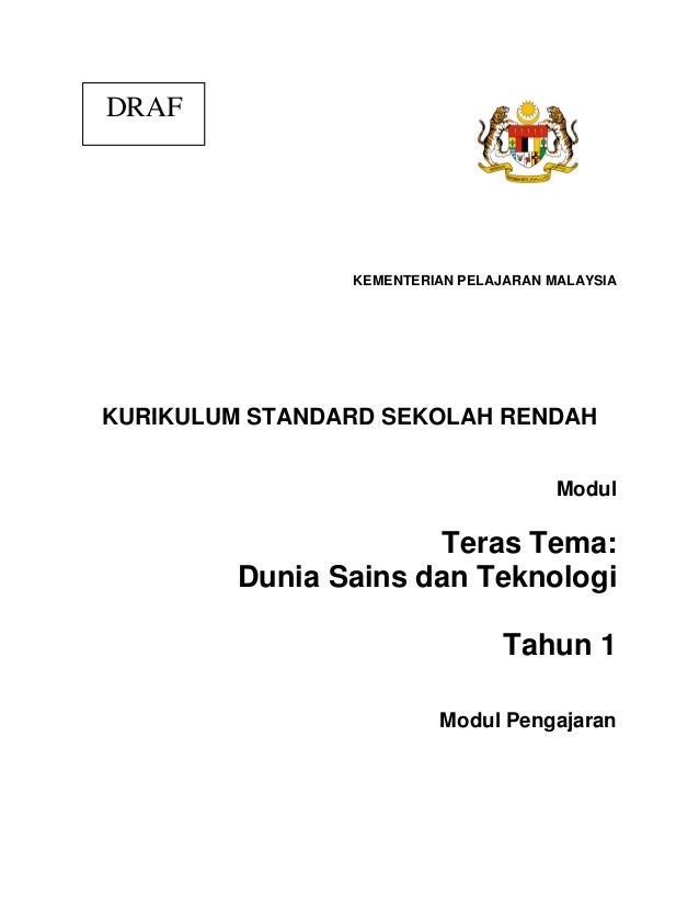 02 Modul Pengajaran Sains Tahun 1 Versi Bahasa Malaysia