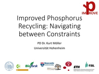 Improved Phosphorus
Recycling: Navigating
between Constraints
PD Dr. Kurt Möller
Universität Hohenheim
 