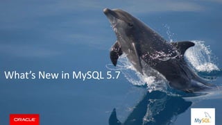 Copyright © 2015, Oracle and/or its affiliates. All rights reserved. |
What’s New in MySQL 5.7
 