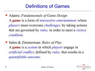 Define Game Nature of Game | PDF