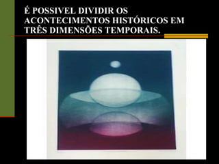 É POSSIVEL DIVIDIR OS ACONTECIMENTOS HISTÓRICOS EM TRÊS DIMENSÕES TEMPORAIS. 