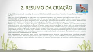 2. RESUMO DA CRIAÇÃO
• O QUE CRIAR: canário de cor, código de concurso CC0603 (fonte FOB) nomenclatura Vermelho Mosaico Macho abreviação VM
MS MC
• LINHA A CRIAR: linha macho, ou seja, criarei aves com potencial genético para nascerem bons machos, como o da foto.
• NÚMERO DE AVES: 02 machos e 04 fêmeas todos de boa genética, adquiridos de criadores idôneos para esta cor, onde as
características de cada ave serão descritas a seguir. As aves serão analisadas individualmente antes da compra. Bons criadores
geralmente te ajudam a escolher o melhor para seu propósito, dão dicas e não empurram o que você não quer.
• ESTRUTURA: analisando os preços de gaiolas, equipamentos e acessórios a adquirir, o ambiente que serão criados (espaço
disponível), optei pela compra de um kit de 10 gaiolas, onde já terei espaço para os filhotes que irão nascer, separando
posteriormente os que se manterão no plantel e os que poderão ser cedidos, vendidos ou trocados. Alguns chamam de descarte,
mas todos os criadores dispõem de aves que não tem as características que buscam para seu plantel, podendo ser vendidas para
pets ou lojas de animais, ou mesmo novos criadores iniciantes, onde por estarem aprendendo, pagarão um preço justo de aves
sadias e com boa genética, pois muitas lojas vendem aves sem procedência, não sabendo quais doenças poderão conter, onde na
grande maioria, acabam morrendo em sua casa.
• Caso queira apenas uma ave para canto, procure lojas boas para compra, repare se a ave não está triste, embolada, arrepiada,
cabeça embaixo da asa, dificuldade para respirar, se fica no fundo da gaiola, penas sem brilho ou mesmo faltando muitas penas,
olhar bem os pés, pois se tiverem cascudos, com nódulos ou manchas, não compre, por ser iniciante terá dificuldade em tratar.
 