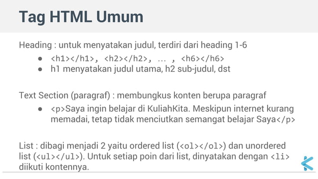 Pemrograman Web - Pembuatan HTML | PDF