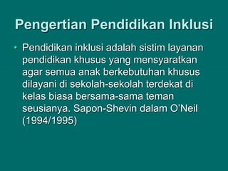 pendidikan jasmani inklusi di sekolah dasar | PPT