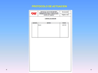 PROTOCOLO DE ACTUACION
 